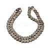 Electroplated Natural Lava Rock Beads Strands G-K388-04B-08-1