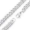 Men's 201 Stainless Steel Cuban Link Chain Necklace NJEW-N050-A06-7-50P-2