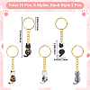 10Pcs 8 Style Alloy Keychain KEYC-CP00010-2