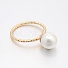 Brass Acrylic Pearl Finger Rings for Wedding Jewelry LS-RJEW-J061-RG-2