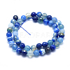 Natural Striped Agate/Banded Agate Beads G-J371-01-8mm-3