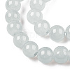 Baking Paint Imitation Jade Glass Round Bead Strands X-DGLA-Q021-6mm-43-3
