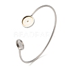 Non-Tarnish 304 Stainless Steel Bangle Makings STAS-R123-01P-3