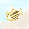 304 Stainless Steel Micro Pave Cubic Zirconia Open Cuff Rings for Women RJEW-K316-04G-1