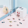 Baking Paint Pearlized Glass Pearl Pendants FIND-PH0008-14-4