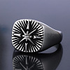 316 Stainless Steel with Cubic Zirconia Finger Rings for Men FS-WGEFB28-02-1
