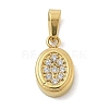 Ion Plating(IP) 304 Stainless Steel Micro Pave Cubic Zirconia Pendants STAS-Z107-02G-02-1
