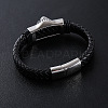 Punk Braided PU Leather Cord Bracelets EQ6903-3