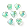 UV Plating Rainbow Iridescent Acrylic Beads OACR-F004-05B-1