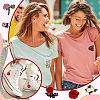 AHADERMAKER 1Set Rose & Plum Blossom Cloth Embroidery Applqiues PATC-GA0001-25-6