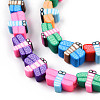 Handmade Polymer Clay Beads Strands CLAY-N010-087A-3