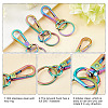   10Pcs Rainbow Color Zinc Alloy Keychain Clasps FIND-PH0006-45-6