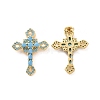 Rack Plating Brass Micro Pave Cubic Zirconia Pendants KK-C008-32G-01-1