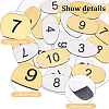 BENECREAT 20Pcs 2 Style Adhesive Acrylic Number Sign Labels AJEW-BC0003-23-4