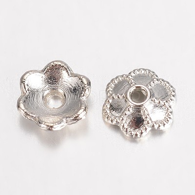Alloy Bead Caps Enamel Settings X-PALLOY-D348-07P-1