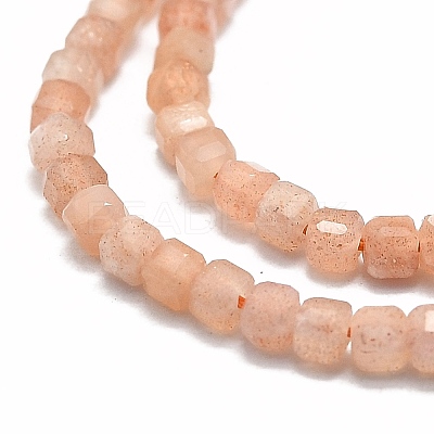 Natural Peach Moonstone Beads Strands G-E576-71-1