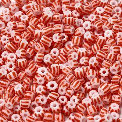 6/0 Opaque Colours Seep Glass Seed Beads SEED-F003-04A-14-1