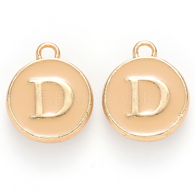 Golden Plated Alloy Enamel Charms ENAM-S118-06D-1