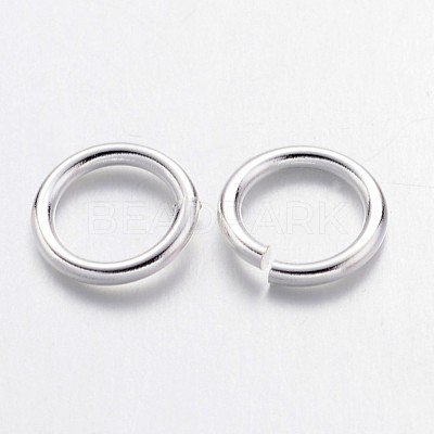 Silver Color Plated Brass Open Jump Rings X-JRC7MM-S-1