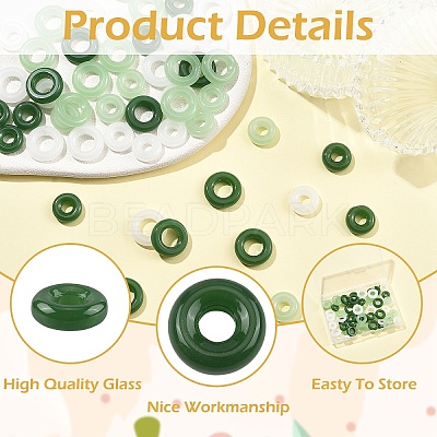 60Pcs 6 Styles Glass Pendants GLAA-YW0005-56-1