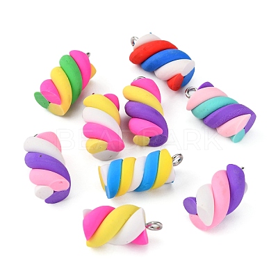 Handmade Polymer Clay Charms X-CLAY-T016-83-1