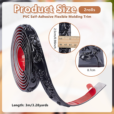 PVC Self-Adhesive Flexible Molding Trim AJEW-WH0752-492B-1