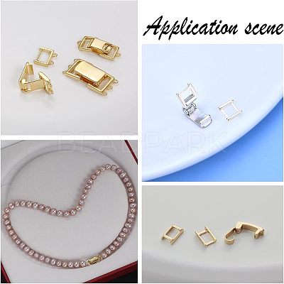 80Pcs 4 Styles Eco-Friendly Brass Watch Band Clasps KK-FH0004-02-1