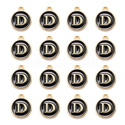 Golden Plated Alloy Charms LS-X-ENAM-S118-02D-1
