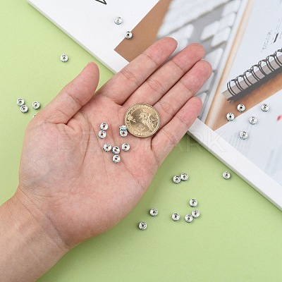 Brass Grade A Rhinestone Spacer Beads RB-A014-Z6mm-03S-1