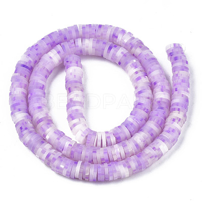 Handmade Polymer Clay Beads Strands CLAY-R089-6mm-162-1