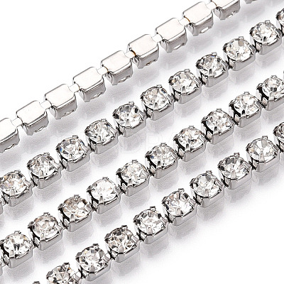 Iron Rhinestone Strass Chains CH-YW0003-01D-NF-1