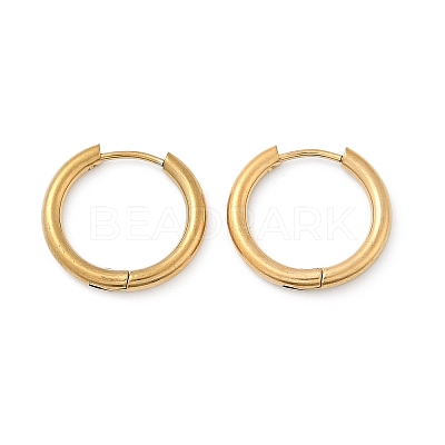 202 Stainless Steel Huggie Hoop Earrings LS-EJEW-F111A-18mm-G-1