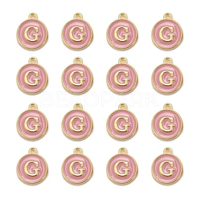 Golden Plated Alloy Enamel Charms ENAM-S118-07G-1