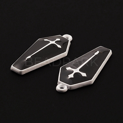 Spray Painted Alloy Pendants X-PALLOY-K003-12B-1