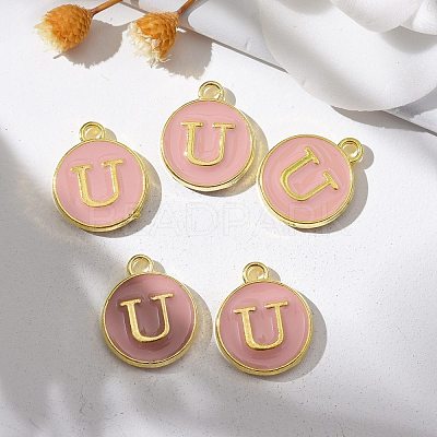 Golden Plated Alloy Enamel Charms X-ENAM-S118-07U-1