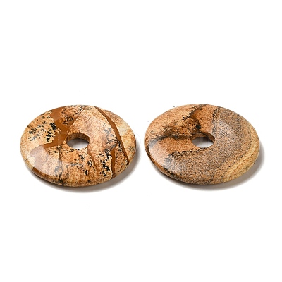 Natural Picture Jasper Pendants G-P532-01A-27-1