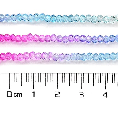 Transparent Painted Glass Beads Strands DGLA-A034-T1mm-A14-1