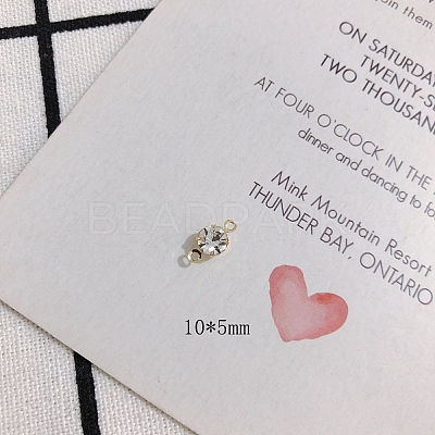 Brass Micro Pave Cubic Zirconia Connector Charms FIND-WH0152-620E-G-1