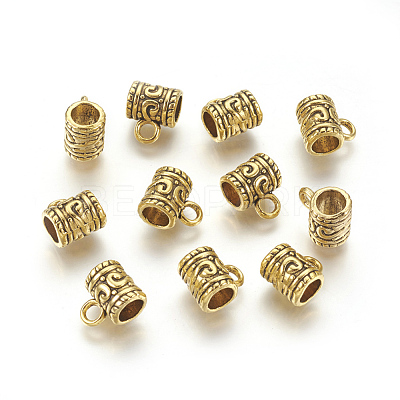 Tibetan Style Alloy Tube Bails K095T031-1