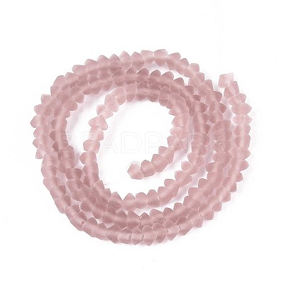 Frosted Transparent Glass Beads Strands LS-GLAA-N016-4mm-25-1