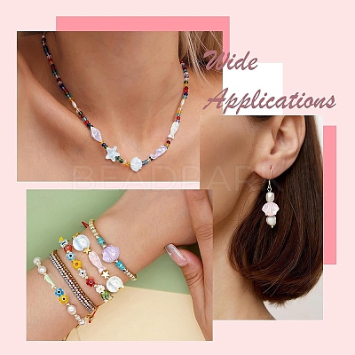 832Pcs 4 Colors Ocean Theme Transparent Acrylic Beads TACR-YW0003-39-1