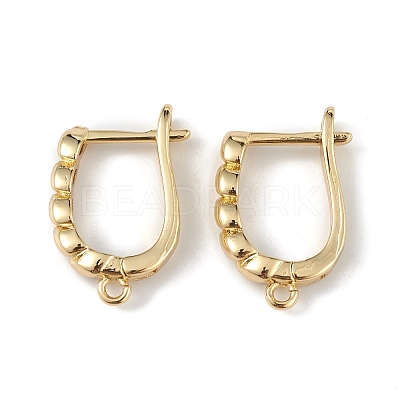 Brass Hoop Earring Findings ZIRC-L097-057G-1