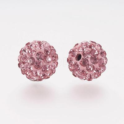 Polymer Clay Rhinestone Beads RB-K050-8mm-C26-1