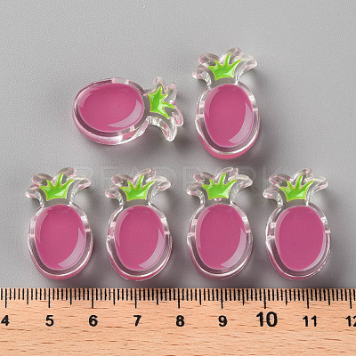Transparent Enamel Acrylic Beads TACR-S155-002I-1