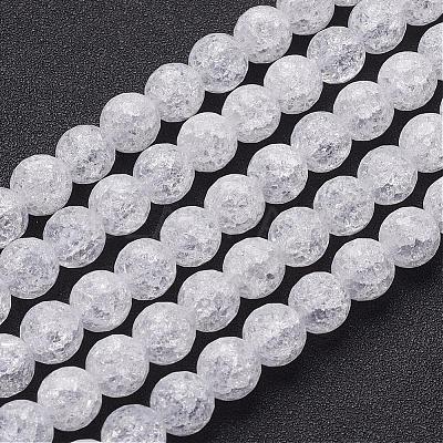 Synthetic Crackle Quartz Beads Strands G-SF10MM-43-1
