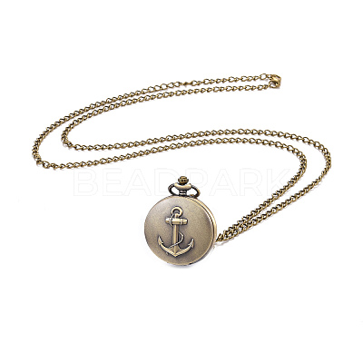 Alloy Pendant Necklace Quartz Pocket Watch WACH-F051-07AB-1