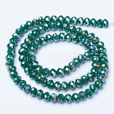 Electroplate Glass Beads Strands EGLA-A044-P8mm-B09-1