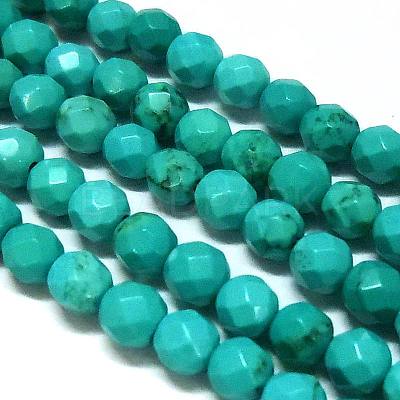 Natural Magnesite Round Beads Strands TURQ-L020-6mm-02-1