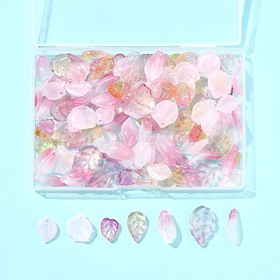 120Pcs 8 Styles Glass Pendants GLAA-FS0002-38-1