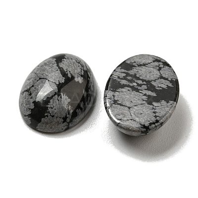 Natural Snowflake Obsidian Cabochons G-C115-01A-35-1